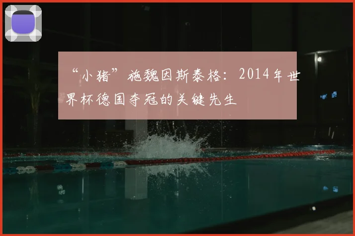“小猪”施魏因斯泰格：2014年世界杯德国夺冠的关键先生