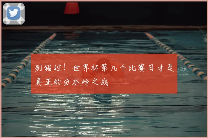别错过！世界杯第几个比赛日才是真正的分水岭之战